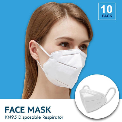 Face Masks - KN95 Disposable Respirator (Anti-Virus & Anti-Bacteria Protection, High-Quality Filtration, N95 Equivalent)